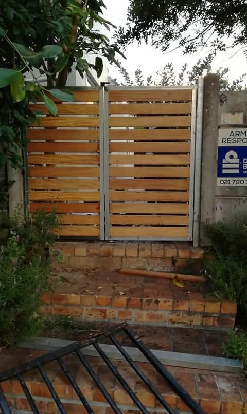 Slatted Timber & Steel Gate